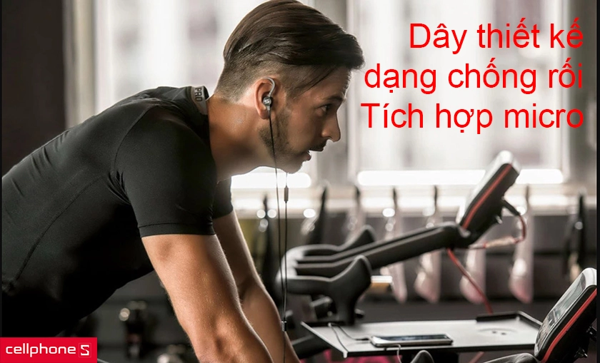 Dây được thiết kế chống rối, tích hợp micro