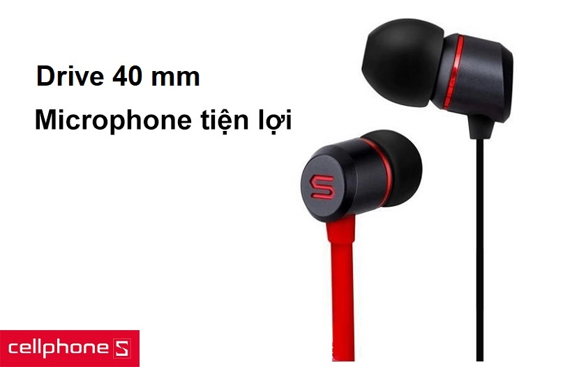 Driver 40mm cho âm thanh sống động, tích hợp microphone tiện lợi