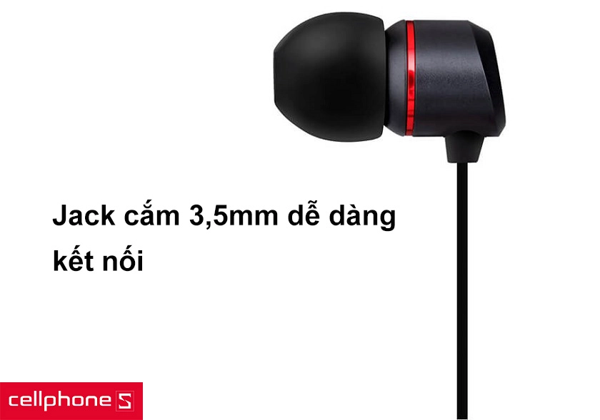 Jack cắm 3,5mm dễ dàng kết nối