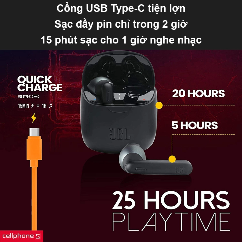 25 giờ sử dụng liên tục trong một thiết kế nhỏ gọn, siêu nhẹ