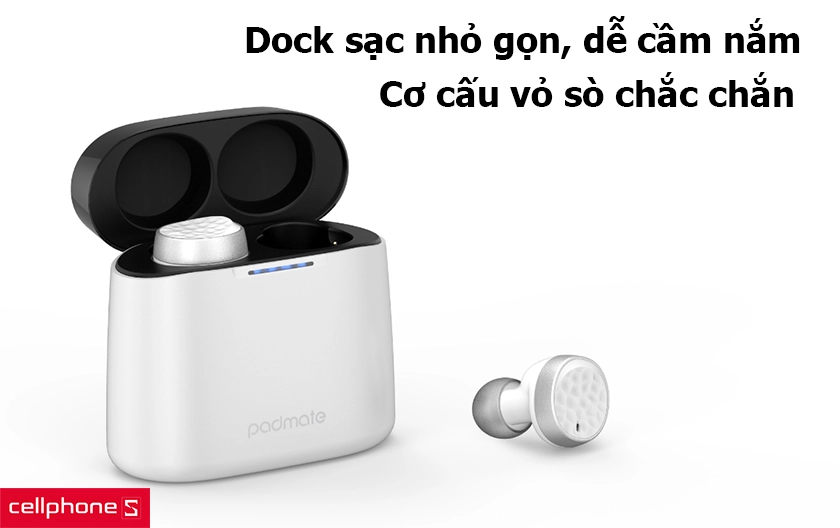 Dock sạc nhỏ gọn, dễ cầm nắm