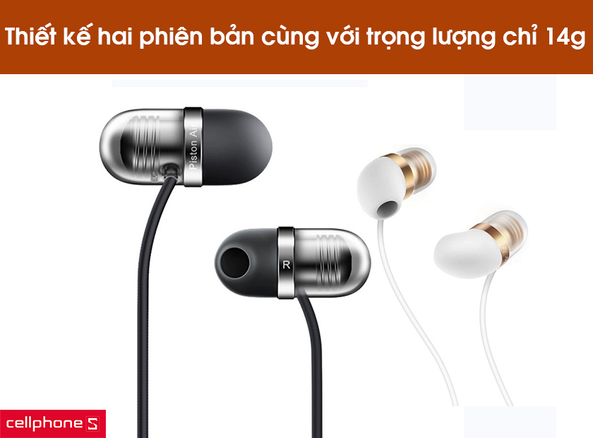 Thiết kế hai màu cực sang trọng cùng với trọng lượng cực nhẹ chỉ với 14 gram