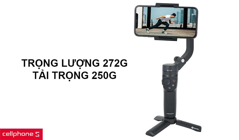 Thiết kế nhỏ gọn, trọng lượng 272g tải trọng 240g