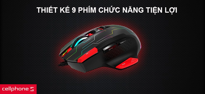 Thiết kế 9 phím chức năng tiện lợi