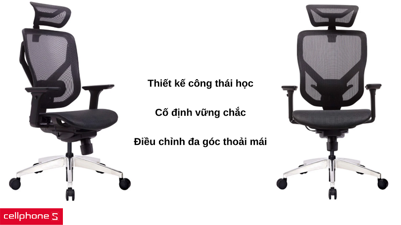 Cân bằng ergonomic với nhiều góc điều chỉnh