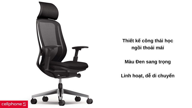 Ghế văn phòng công thái học Okamura Sylphy - Chế tác cho sự thoải mái