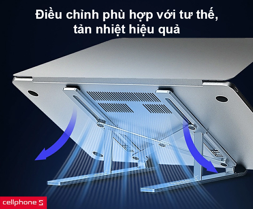 Giá đỡ laptop/ Macbook Wiwu Folding Adjustable Aluminum S400
