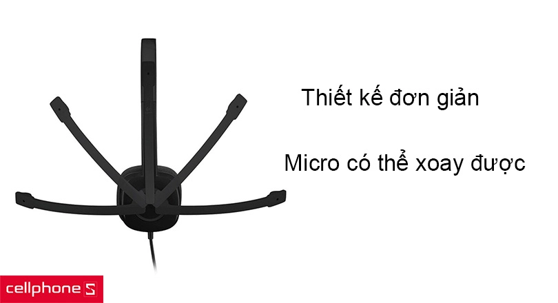 Thiết kế đơn giản, micro có thể xoay được 180 độ