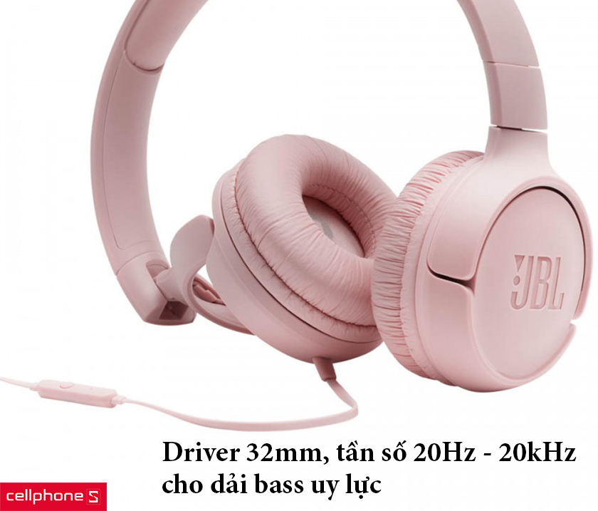 Driver 32mm, cho tần số phản hồi đạt đến 20Hz - 20kHz