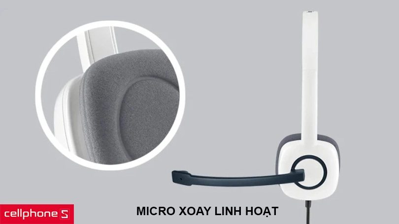 Cần mic xoay linh hoạt, nút điều khiển tiện dụng