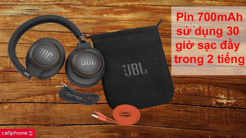 Pin cực lớn thời gian sử dụng 30 giờ với chức năng ANC off kèm sạc nhanh