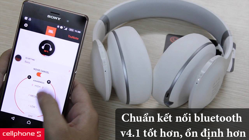 Chuẩn bluetooth 4.1 cho phép bạn kết nối không dây với các thiết bị smartphone