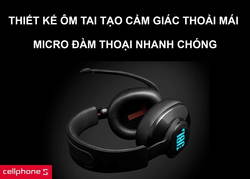 Thiết kế dài trùm tai, đệm bọc da cao cấp cùng kết cấu vòng xoay game - chat vô cùng thông minh
