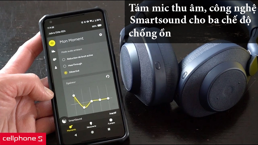 Tám mic thu âm, công nghệ Smartsound cho ba chế độ chống ồn