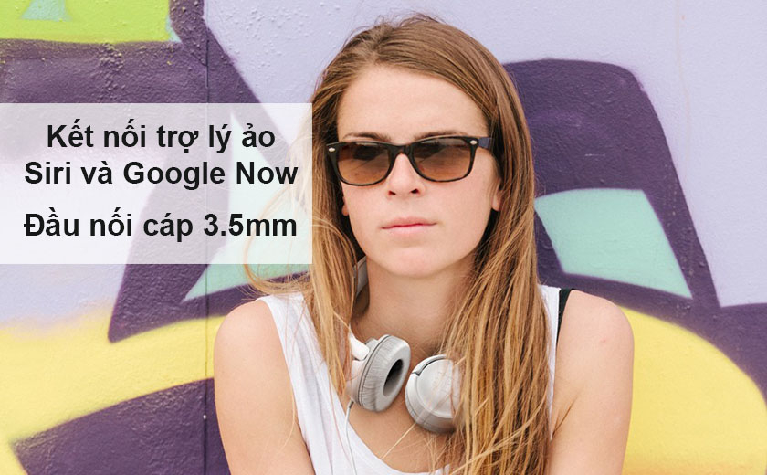 JBL Tune 500 có khả năng kết nối với trợ lý ảo Siri và Google Now.