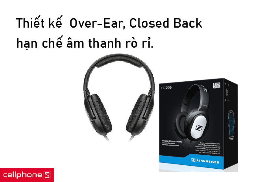 Tai nghe chụp tai Sennheiser HD 206 Wired