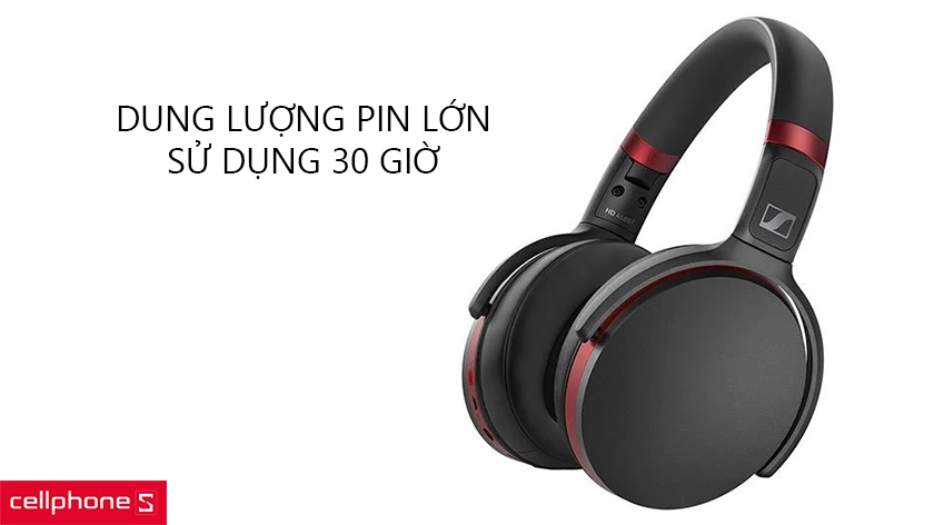Dung lượng pin lớn, sử dụng 30 giờ