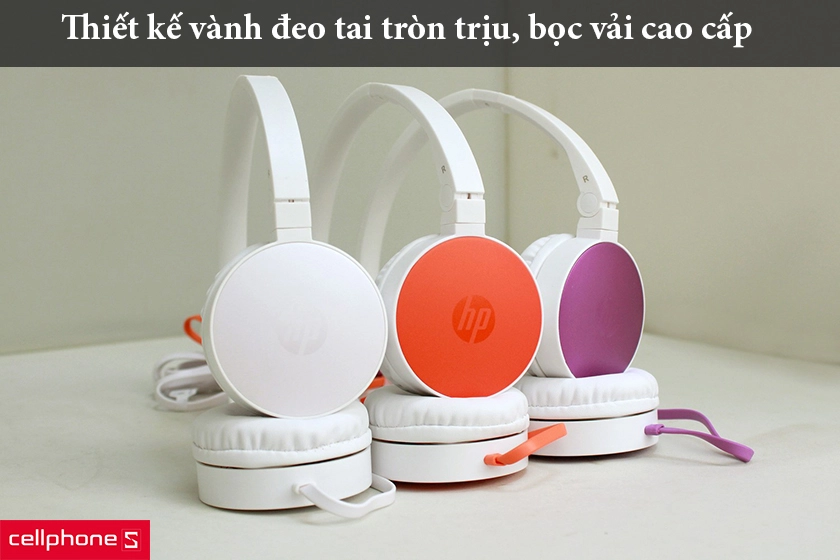 Thiết kế vành đeo tai tròn trịu, bọc vải cao cấp