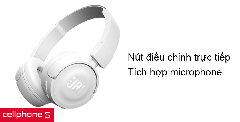 Nút điều chỉnh tai nghe tiện lợi, microphone tích hợp giúp trả lời cuộc gọi