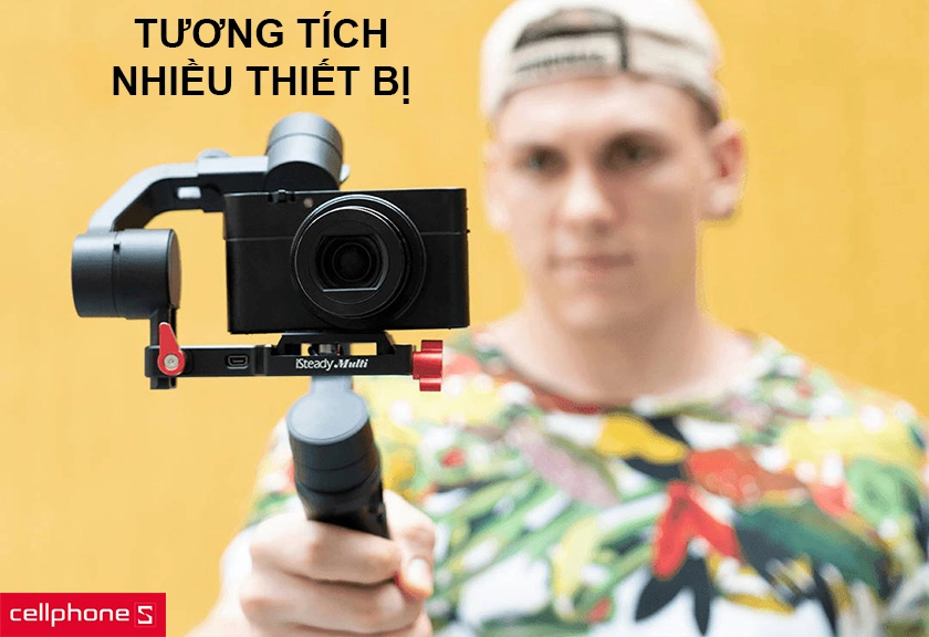 Gimbal 3 trong 1 tương thích với nhiều dòng máy