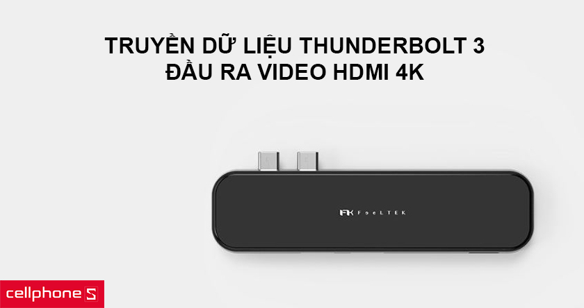 Đầu ra HDMI cho phép xuất video 4K mượt mà cùng cổng Thunderbolt 3 tiện dụng