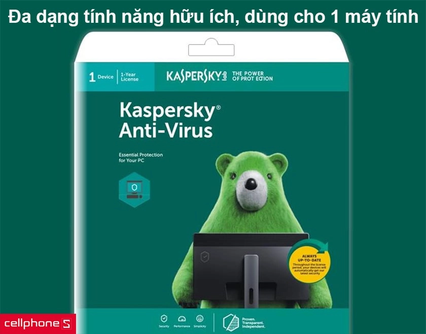 Phần mềm diệt Virus Kaspersky Anti-Virus