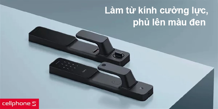 Thiết kế trực quan, làm từ kính cường lực, phủ lên màu đen