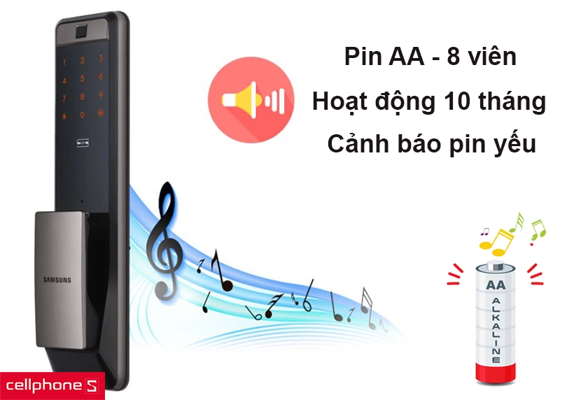 Pin sử dụng lên đến 10 tháng