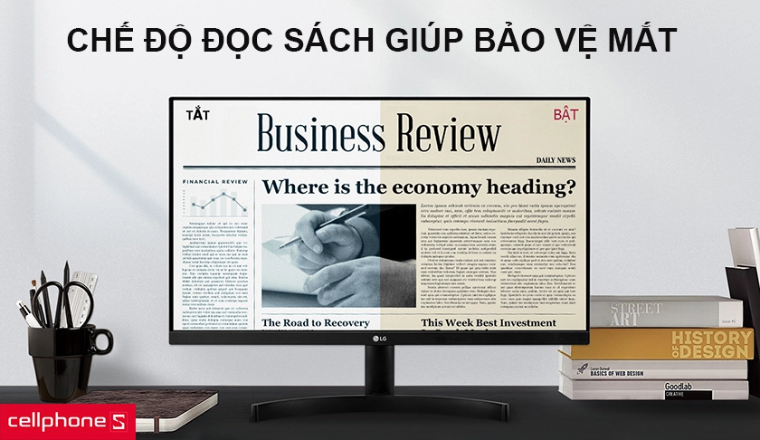 Chế độ đọc sách giúp bảo vệ mắt