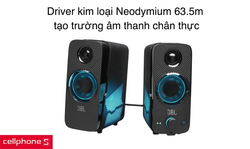 Driver kim loại Neodymium 63.5mm, tạo trường âm thanh chân thực