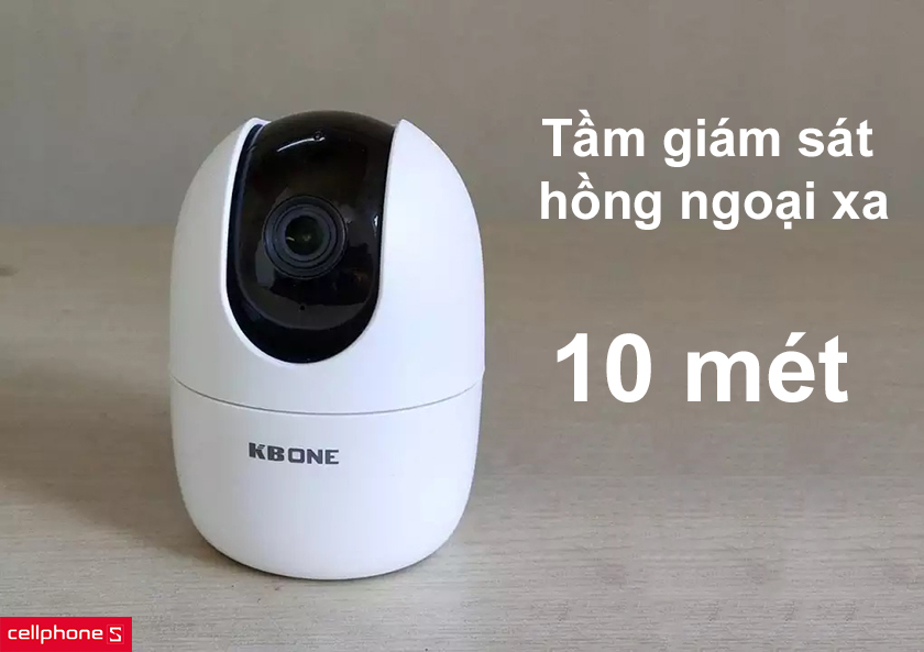 Độ phân giải 2MP quay 1080P, tầm giám sát hồng ngoại xa lên đến 10 mét