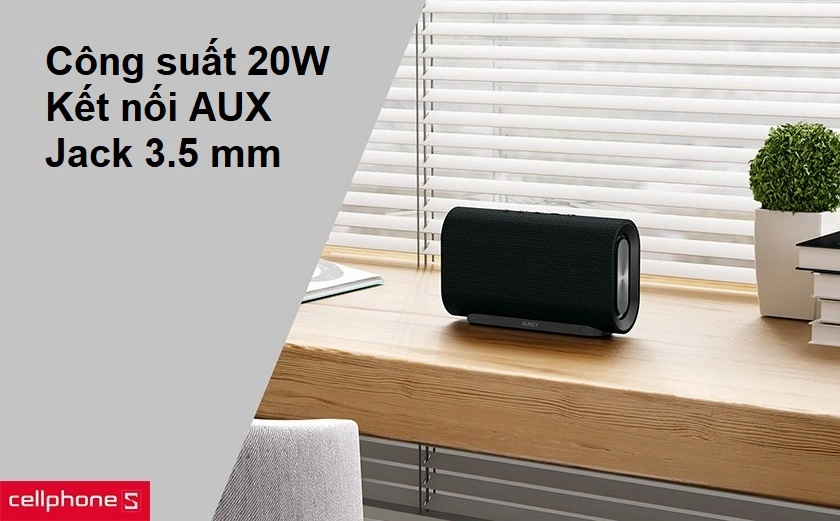 Cặp đôi loa 10W cho âm thanh sống động, jack cắm tai nghe 3,5mm tiện lợi
