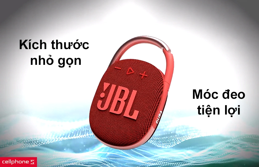 Kích thước nhỏ gọn, móc đeo tiện lợi