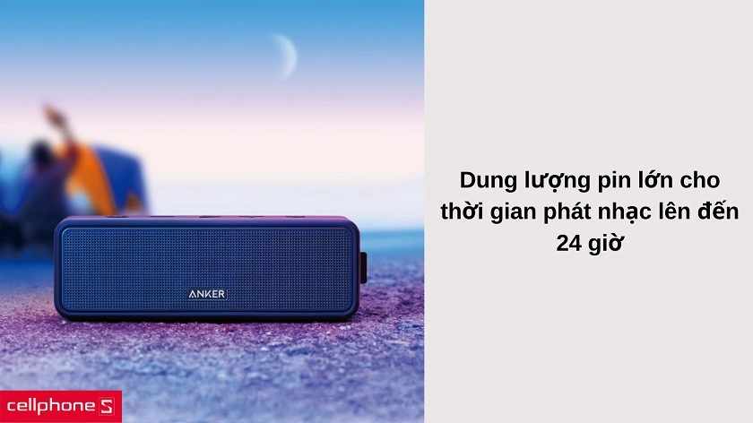 Thời gian phát nhạc lên đến 24 giờ liên tục cho âm thanh không ngừng nghỉ