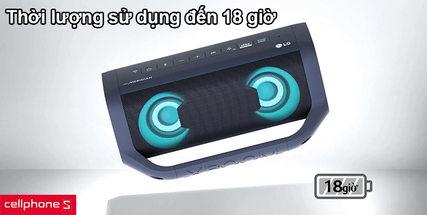 thời lượng sử dụng đến 18 giờ