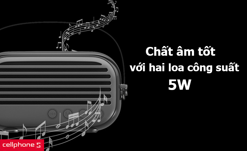 Loa NR-3000 được trang bị cặp loa kép có công suất lên đến 5W mỗi loa