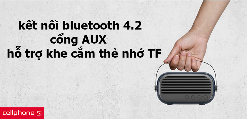 giao tiếp bluetooth 4.2 cho kết nối ổn định trong phạm vị 10m
