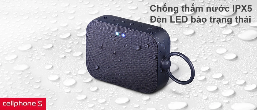 Bền bỉ hơn với khả năng chống thấm nước IPX5, đèn LED báo trạng thái pin