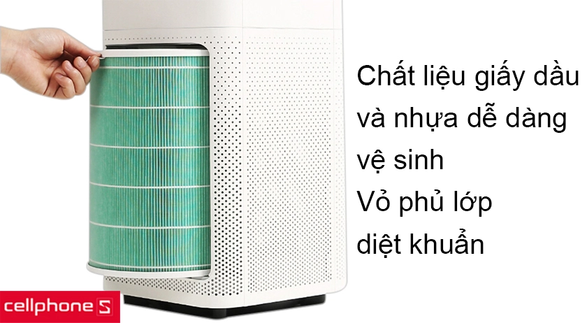Chất liệu giấy dầu và nhựa giúp vệ sinh đơn giản, lớp vỏ được phủ lớp diệt khuẩn