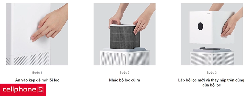 Thiết kế hình trụ đơn giản và lắp ráp dễ dàng