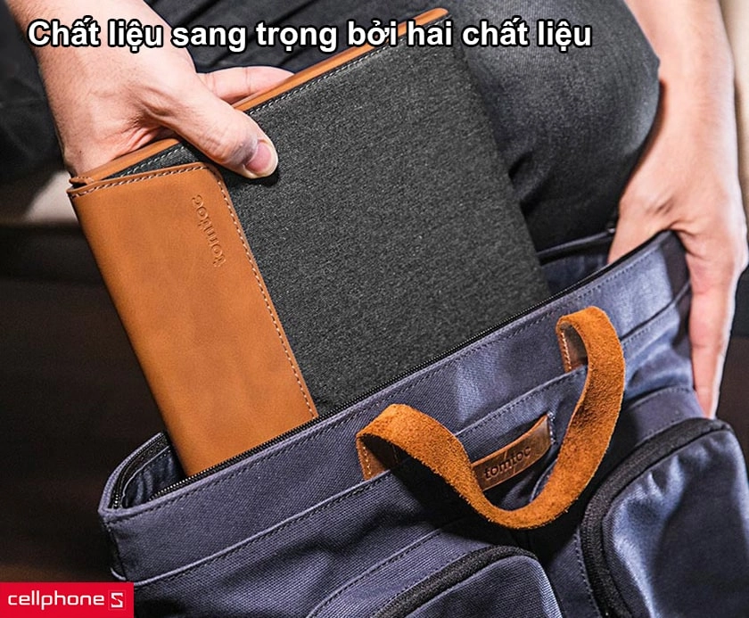 Túi chống sốc Tomtoc Premium Leather cho Macbook Pro/ Air 