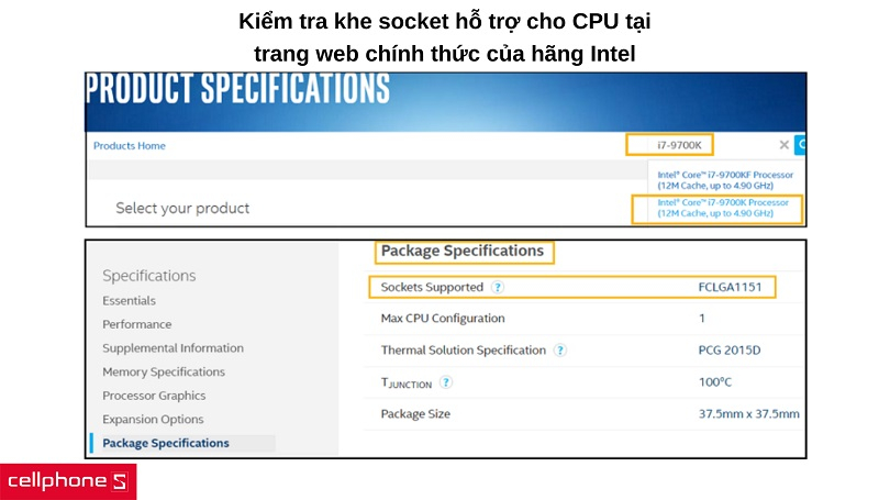 Chọn lựa mainboard dựa trên socket của bo mạch chủ Intel