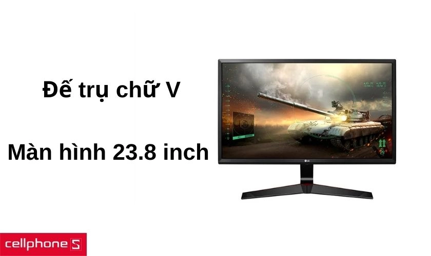 Thiết kế đế trụ hình chữ V và màn hình lên đến 23.8 inch