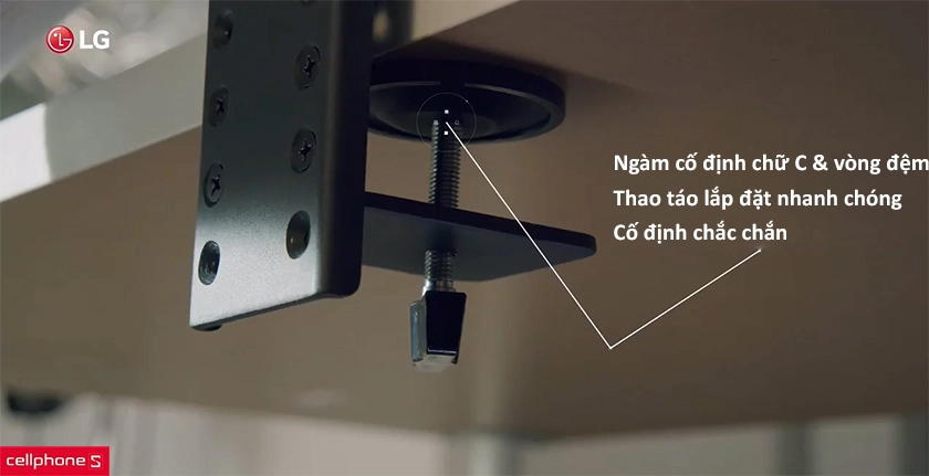 Thao tác lắp đặt dễ dàng, hệ thống giữ dây cáp thông minh