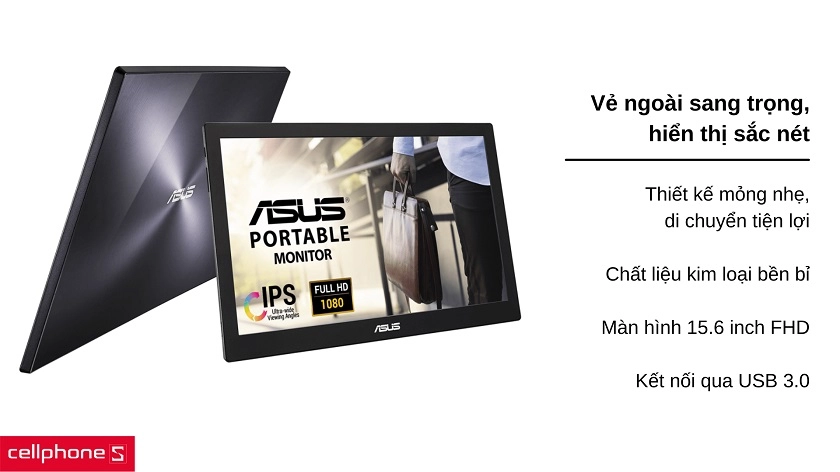 Màn hình mở rộng ASUS 15.6 Inch MB169B+
