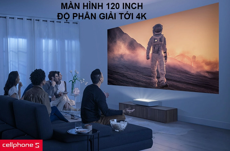 Màn hình lớn hiển thị 4K sắc nét, dễ lắp đặt