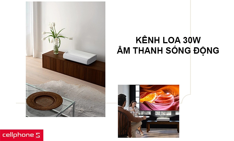 Giải trí ấn tượng với kênh loa 30W tích hợp
