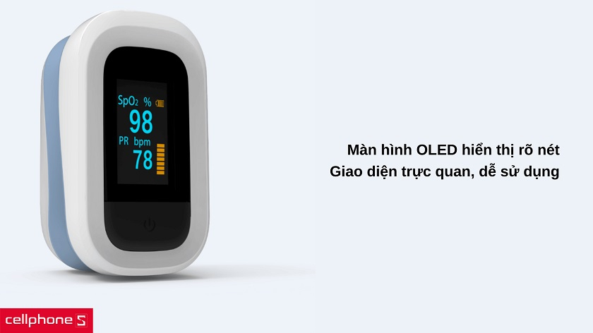 Máy đo nhịp tim & nồng độ oxy Fingertip Pulse Oximeter Yonker YK-82C 
