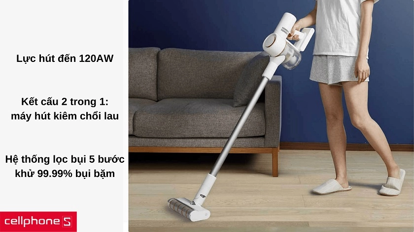 Lực hút đến 120 AW với bộ lọc hiện đại giúp kéo dài tuổi thọ