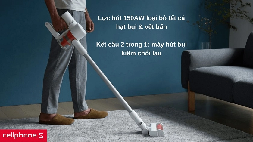 Lực hút 150 AW siêu mạnh với tính năng làm sạch thông minh
